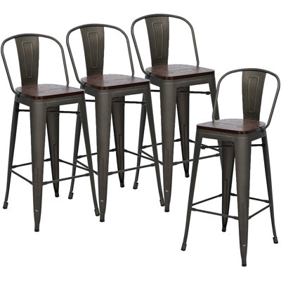 Burney Counter Stool with Metal Frame