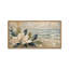 "Coastal Blossom" par Ocean Waves, reproduction d'art sur toile encadrée, paysage panoramique naturel pour le salon, la chambre à coucher et le bureau