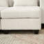 Chaise longue en velours côtelé Alice avec porte-gobelets, USB et rangement-114499552