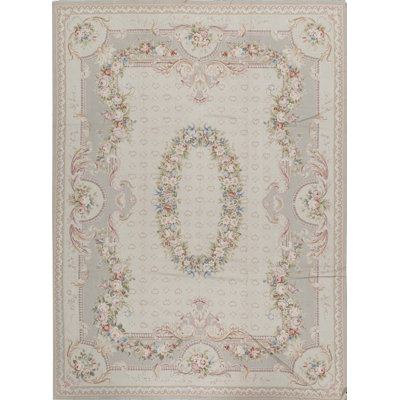 Hand-Knotted High-Quality Beige and Taupe Area Rug