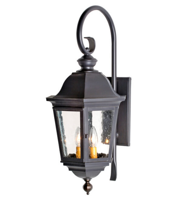 Lanterne murale d'extérieur Tiamo, Fer rustique, Lapis bleu, H 21 po x l 11 po x P 11,5 po