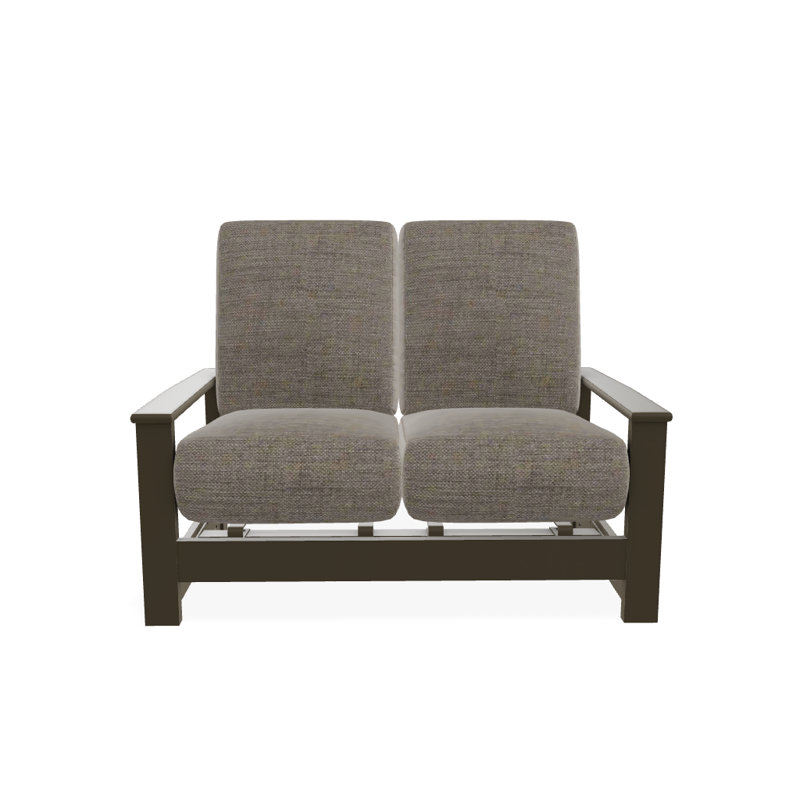 Leeward 56.5'' Wide Loveseat with Cushions, Cast Ash Sunbrella® Plainweave, Beachwood