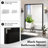 36X24 Inch Black Rectangular Bathroom Mirror With Beveled Edge, Rust-Resistant Frame, And Versatile Installation Options