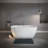 59" Freestanding Solid Surface Bathtub, Luxury Stone Resin Freestanding Soaking Bathtub With Overflow And Pop-Up Drain For Contemporary Bathroom, Glossy White-122019072
