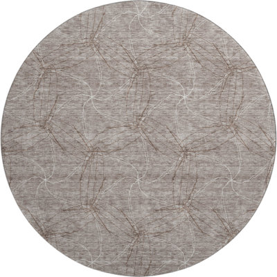 Premium Machine Washable Prisco Taupe Rug