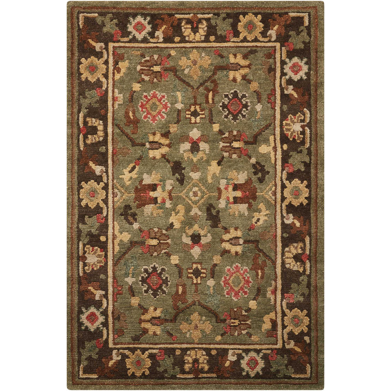 Tapis beige fait à la main Zula, Rectangle 8 pi 6 po x 11 pi 6 po