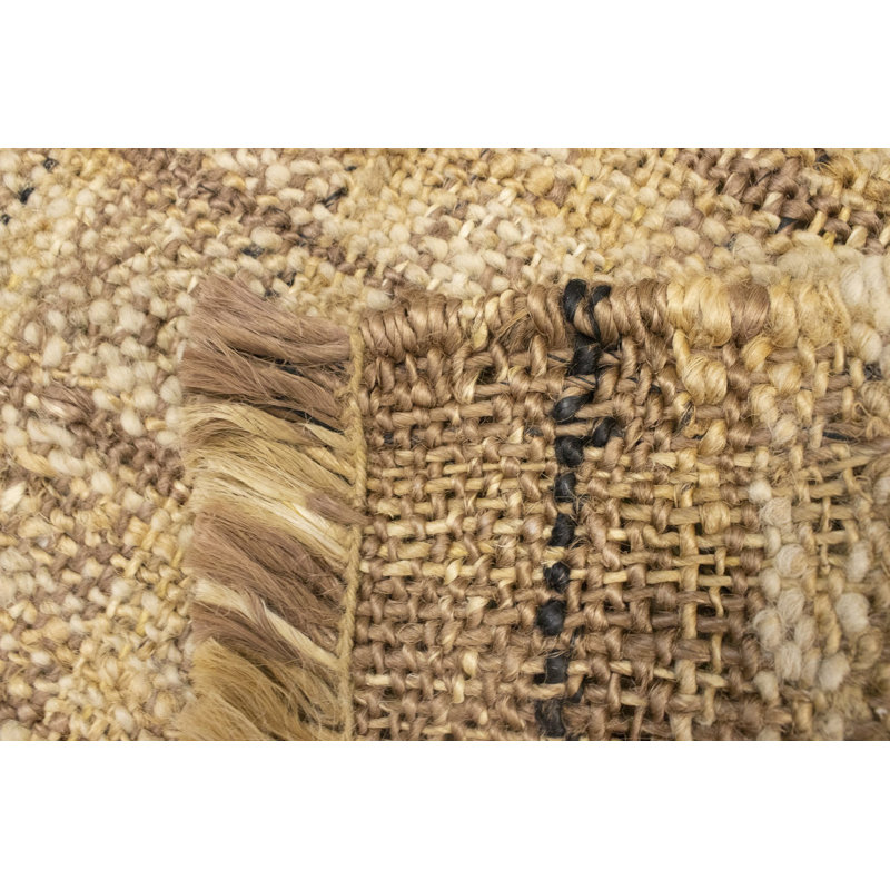 Audubon Geometric Rectangle 2' x 3' Jute Area Rug in Beige