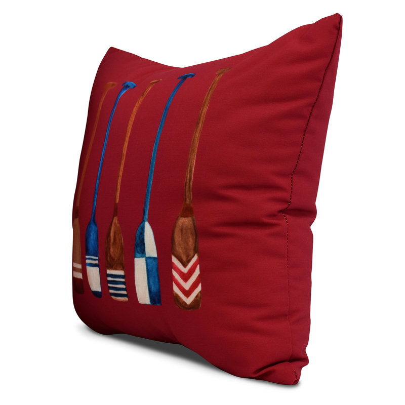 Housse et insert de coussin carré Nantucket, Rouge, 16 po x 1 po