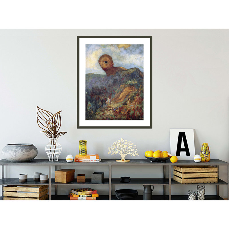 The Cyclops by Odilon Redon -Framed Giclee Print, 41.32" H x 33.5" W