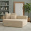Chaises d'appoint douillettes douillettes en molleton, canapé modulaire en tissu pour espaces de vie compacts