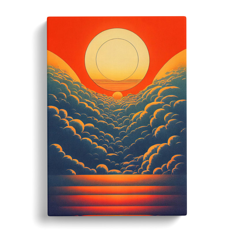 XV1022-4279X Sublime Sunset Abstract - Print, Wrapped Canvas, 50cm H x 35cm W, No Matte