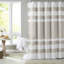 Rideau de douche Spa Waffle Taupe 54 x 78 po avec traitement 3M-1306089508-1306089529