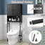 Support de toilette sur pied avec tablette réglable-2139597635