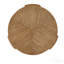 Table basse ronde 32 po x 16,5 po - Pieds courbés, finition en placage de frêne brun