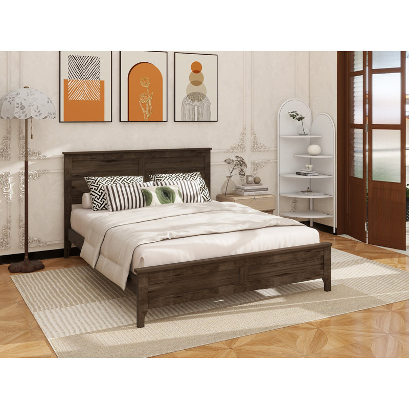 Ghiwa Solid Wood Bed, King, Espresso