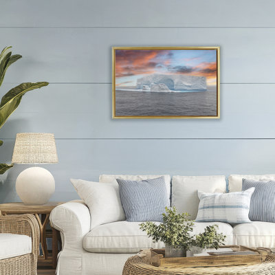 Coucher de soleil sur un cadre flottant Iceberg, par Richard Silver
