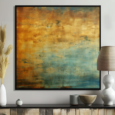 «Ocean View Grunge Texture», art mural abstrait