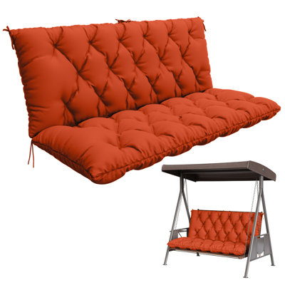 Banc de jardin avec coussin de 5 po imperméable pour l'extérieur