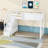 Wooden Space-Saving Loft Bed with Stairs-626671050-626671048