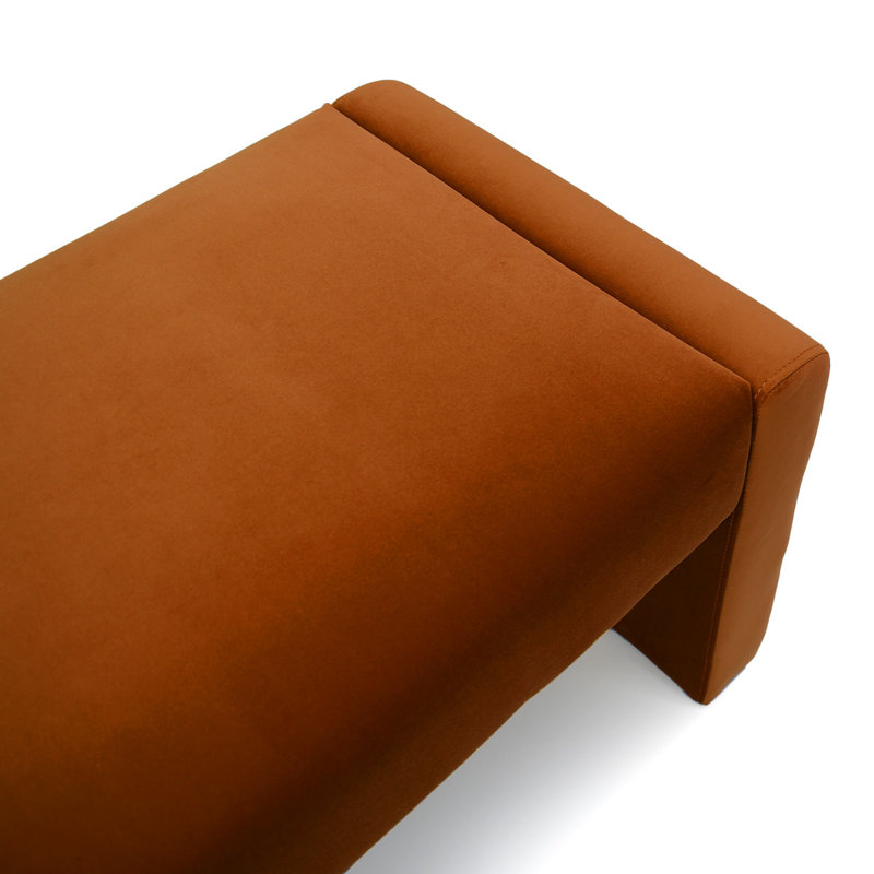 Wagenen 47" Upholstered Bench, Terra Velvet