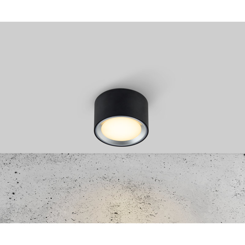 Fallon LED Flush Mount, Black, 6cm H x 10cm W x 10cm D