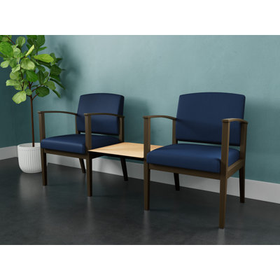 Amherst Steel Waiting Reception 2 Seat Tandem Metal Frame with Center Table
