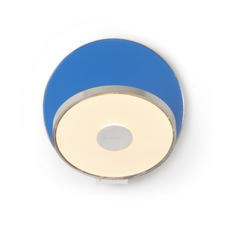 Plafonnier encastré à DEL 1 lumière Gravy, Bleu mat / chrome