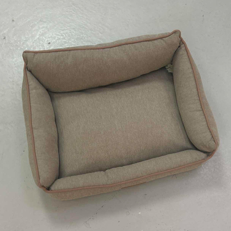 Cotton Pet Bed, 18cm H x 70cm W x 50cm D, Beige