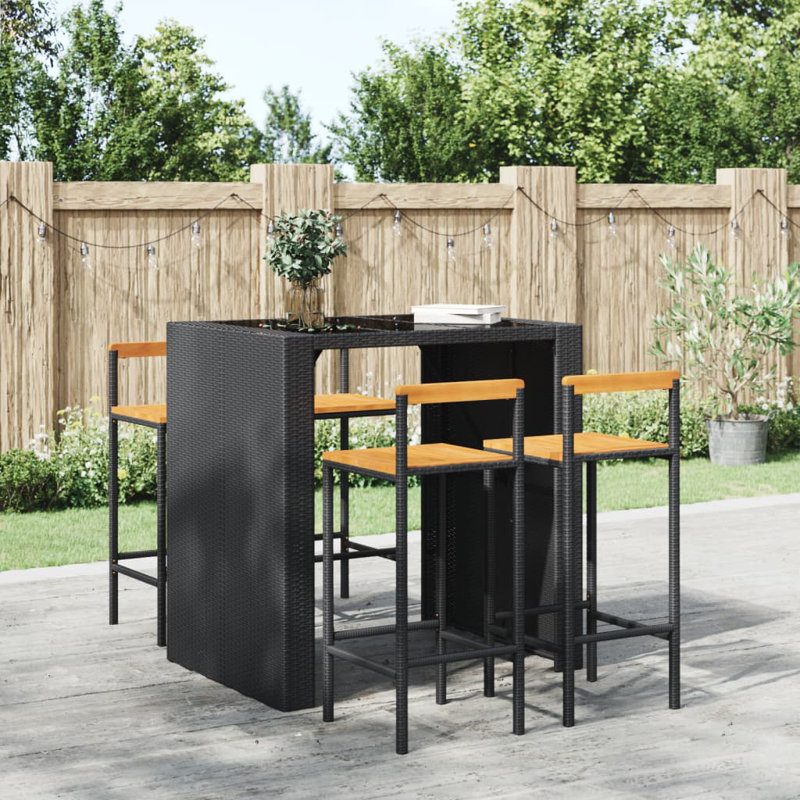 Lawell Steel Outdoor 78cm Bar Stool, Black