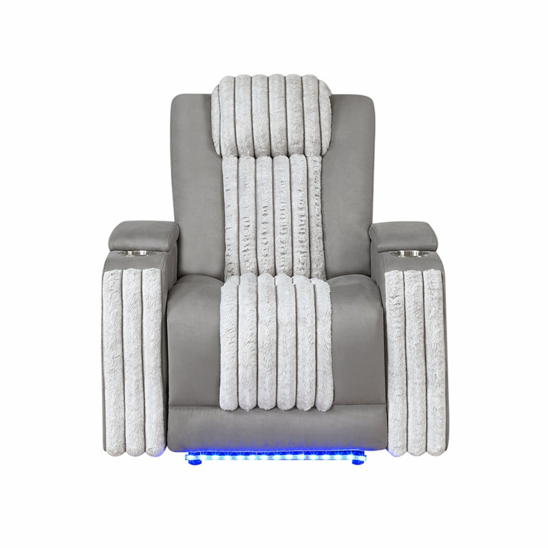 Duran Gray Power avec fonction inclinable avec appui-tête électrique et DEL