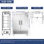 Réfrigérateur commercial en acier inoxydable 54 po 54,2 pi³ 2 portes avec porte à fermeture automatique pour les restaurants
