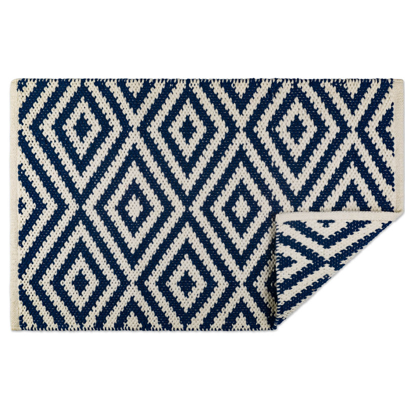 Quentin Indoor Doormat, Ivory/Navy