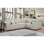 Canapé modulaire en lin beige 99 po avec - combinaisons de sièges flexibles, garniture de soudure, ressorts ensachés rembourrés de mousse, 5 coussins modulaires dans la conception de la garniture, accent inclus