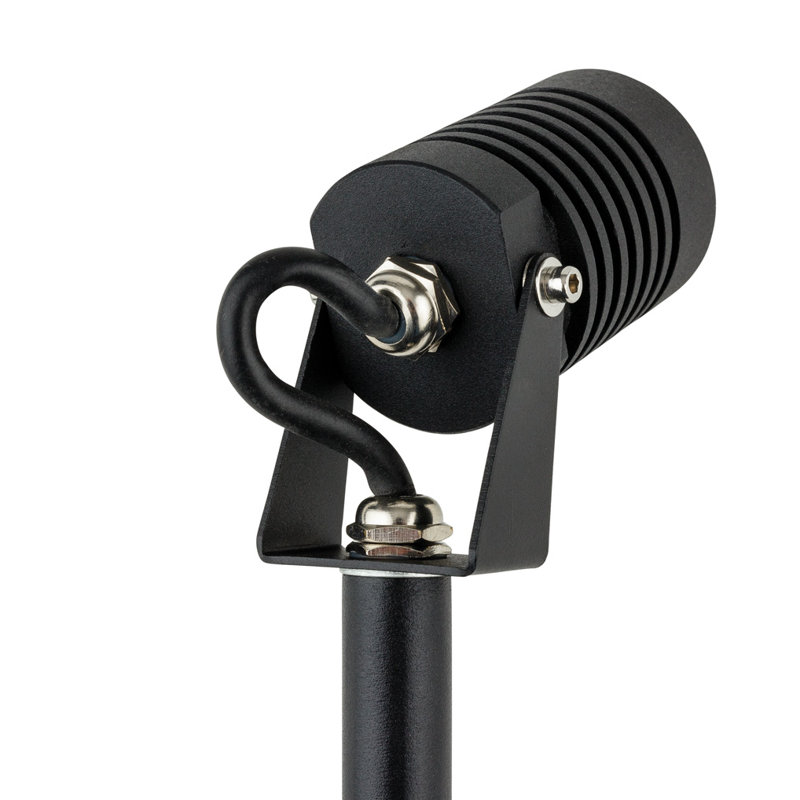 Matte Black Integrated LED Metal Spotlight, 65'' H x 5.5'' W x 9'' D