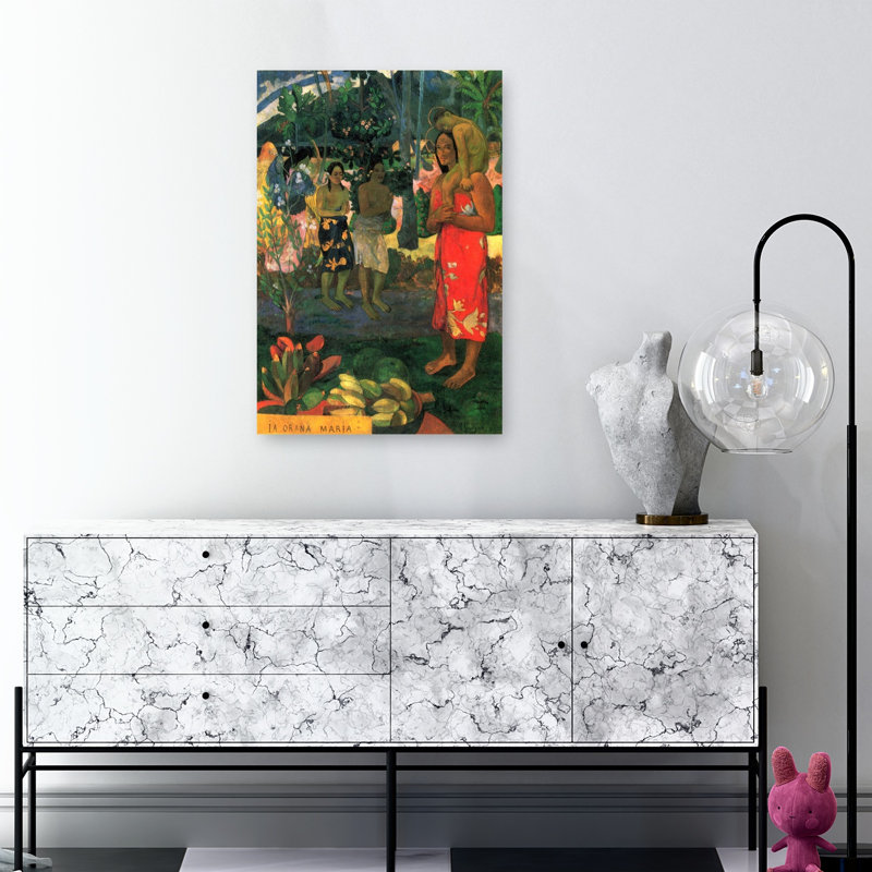 "Hail Mary", paysage abstrait coloré, impression murale, H 36 po x l 24 po