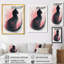 «Black and Pink Feline Grace - Cat Large», art mural-126077491-126077488-126077486