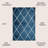 Bertrice Minimalist Diamond Trellis Navy/White Rug-132754412