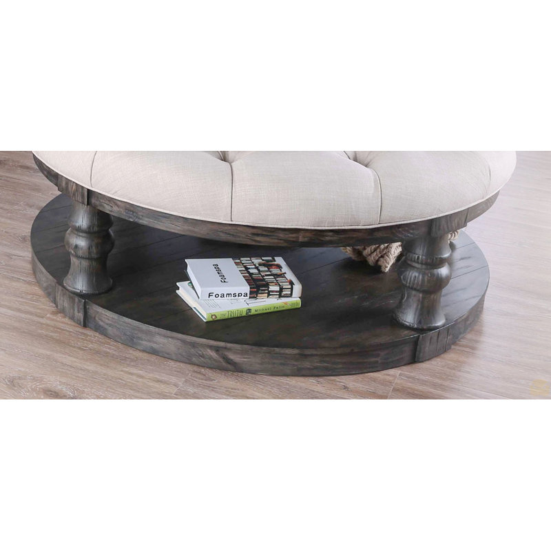 Table basse ronde en bois, Noir