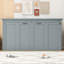 Lit escamotable simple, armoire-lit pliable, structure en bois peu encombrante, sans sommier, gris