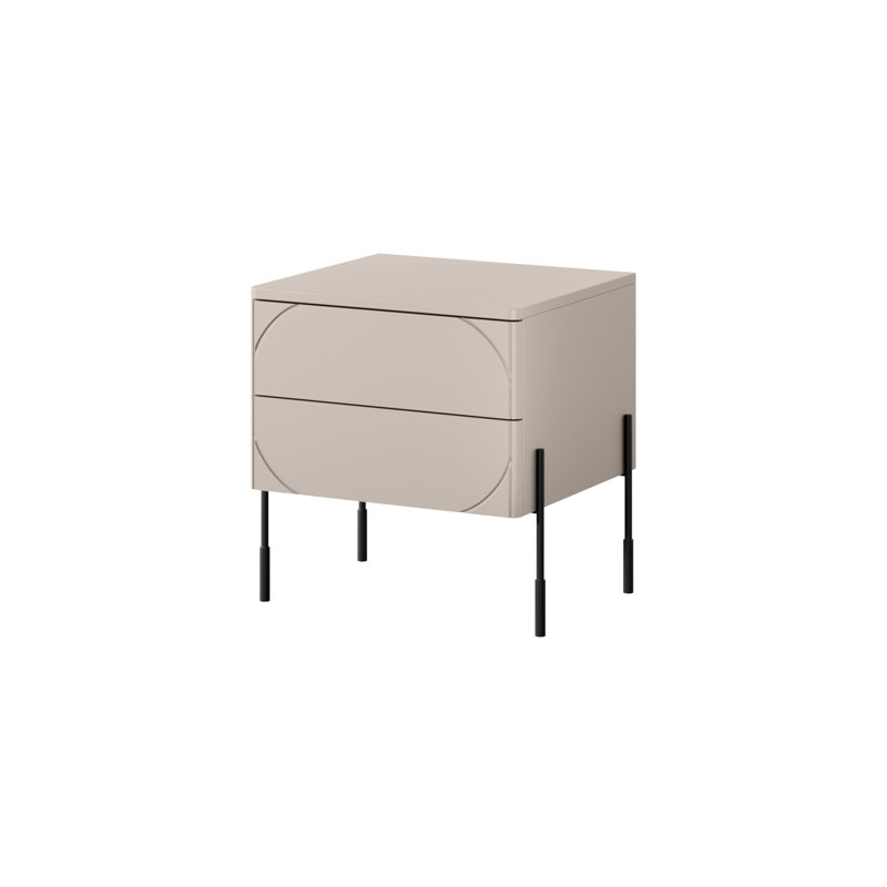 Mekka 49cm W Bedside Table, Cashmere