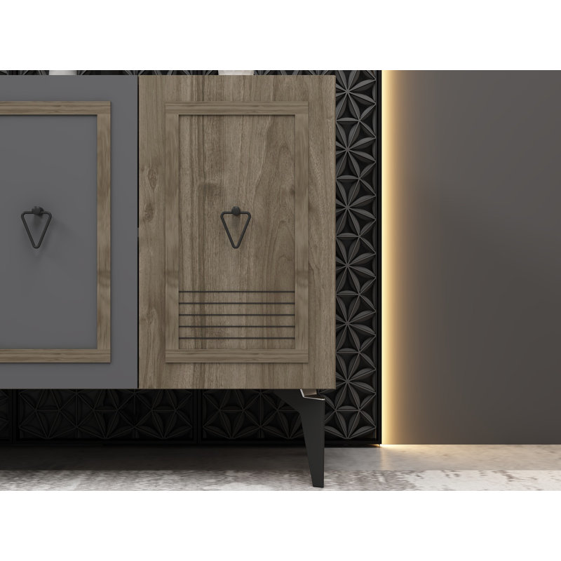 Abreha 150cm Sideboard, Brown/Grey