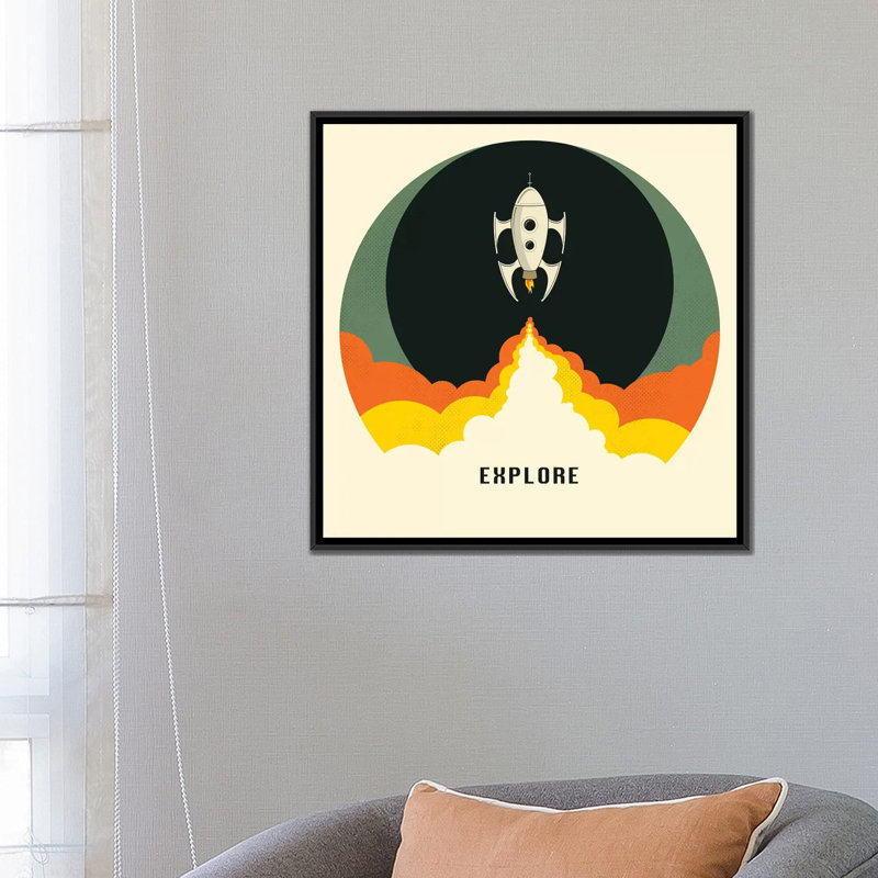«Explore I», impression sur toile, H 26 po x l 26 po x P 1,5 po, Toile tendue, Pas de tapis