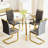 42"x42"x29.5" Modern Minimalist Table With Transparent Tempered Glass, Golden Metal Legs, For Home Decoration, Kitchen, Dining Room & Living Room, Easy Setup 42*42*29.5" Glass Table, Top Dining,