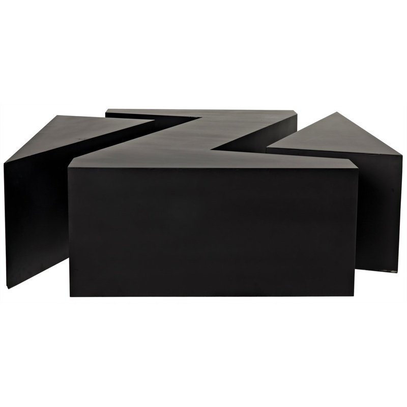 Noir Black Rectangular Metal Coffee Table
