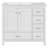 36" White Bathroom Vanity With Ceramic Sink Combo