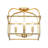 4 - Light Gold Lantern Frame Square Semi Flush Mount