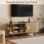 Meuble télé 55 po en bois moderne avec rangement, tablettes et prise de courant pour téléviseurs-852978366