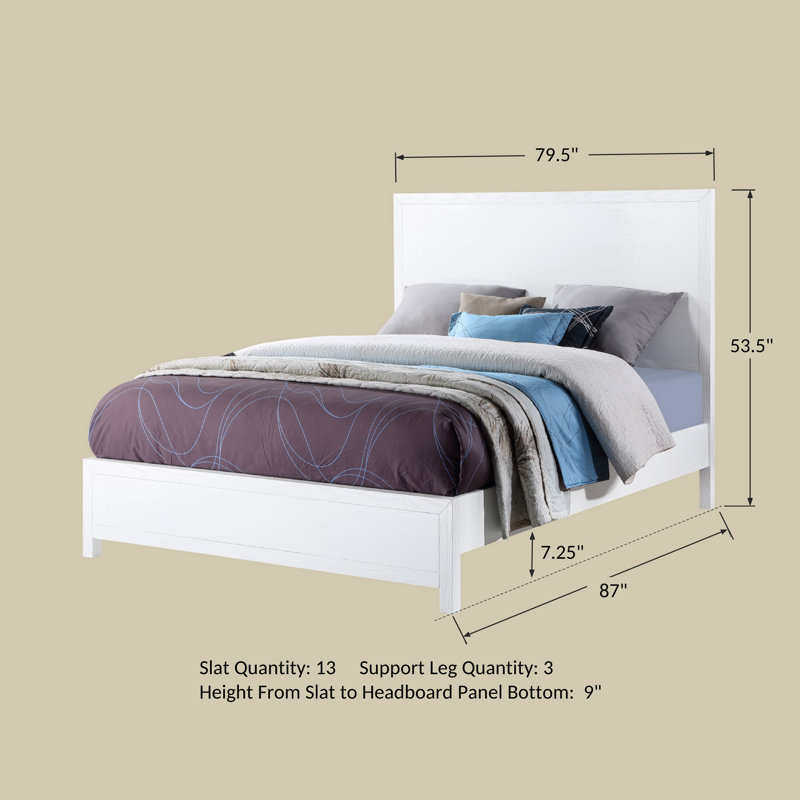 FRESNO Bed, White