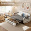 Double Pull Out Sofa Bed Settee with Storage-1223417380