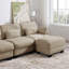 Canapé modulaire en U en chenille 4 places avec 2 repose-pieds Modern